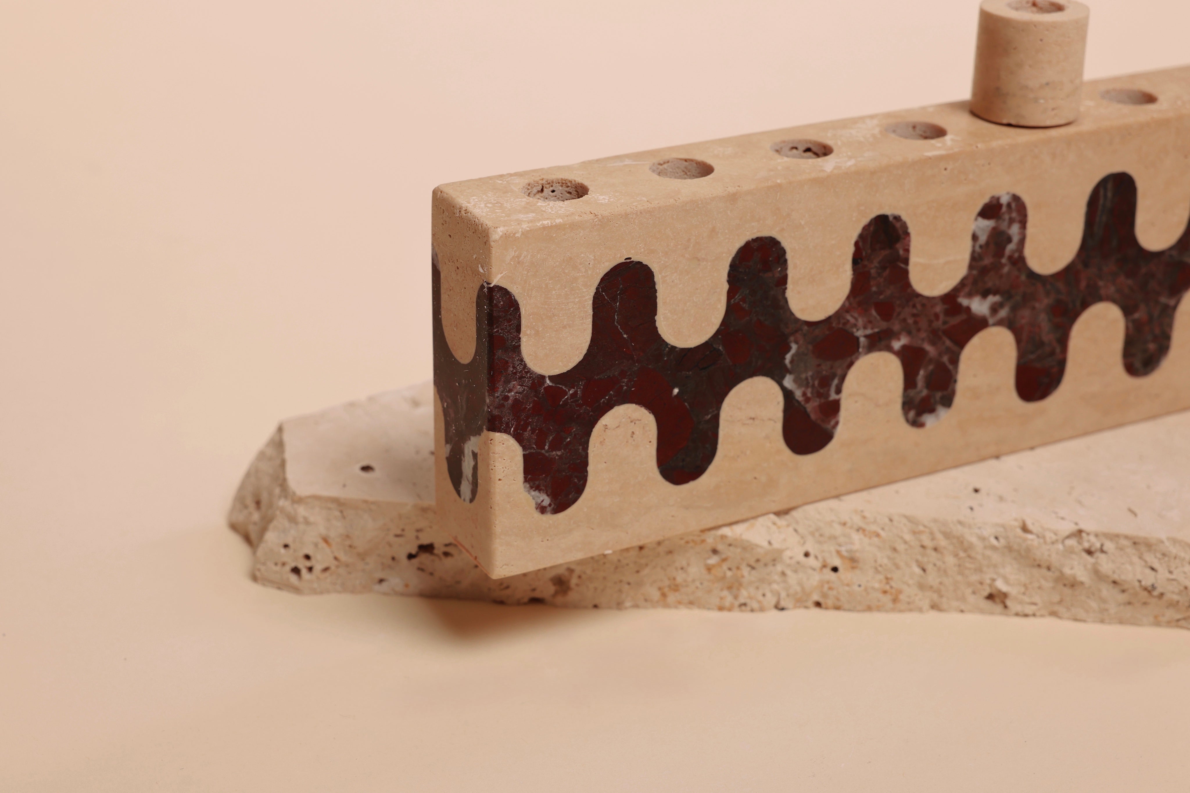 Rosso Wave Oil Menorah