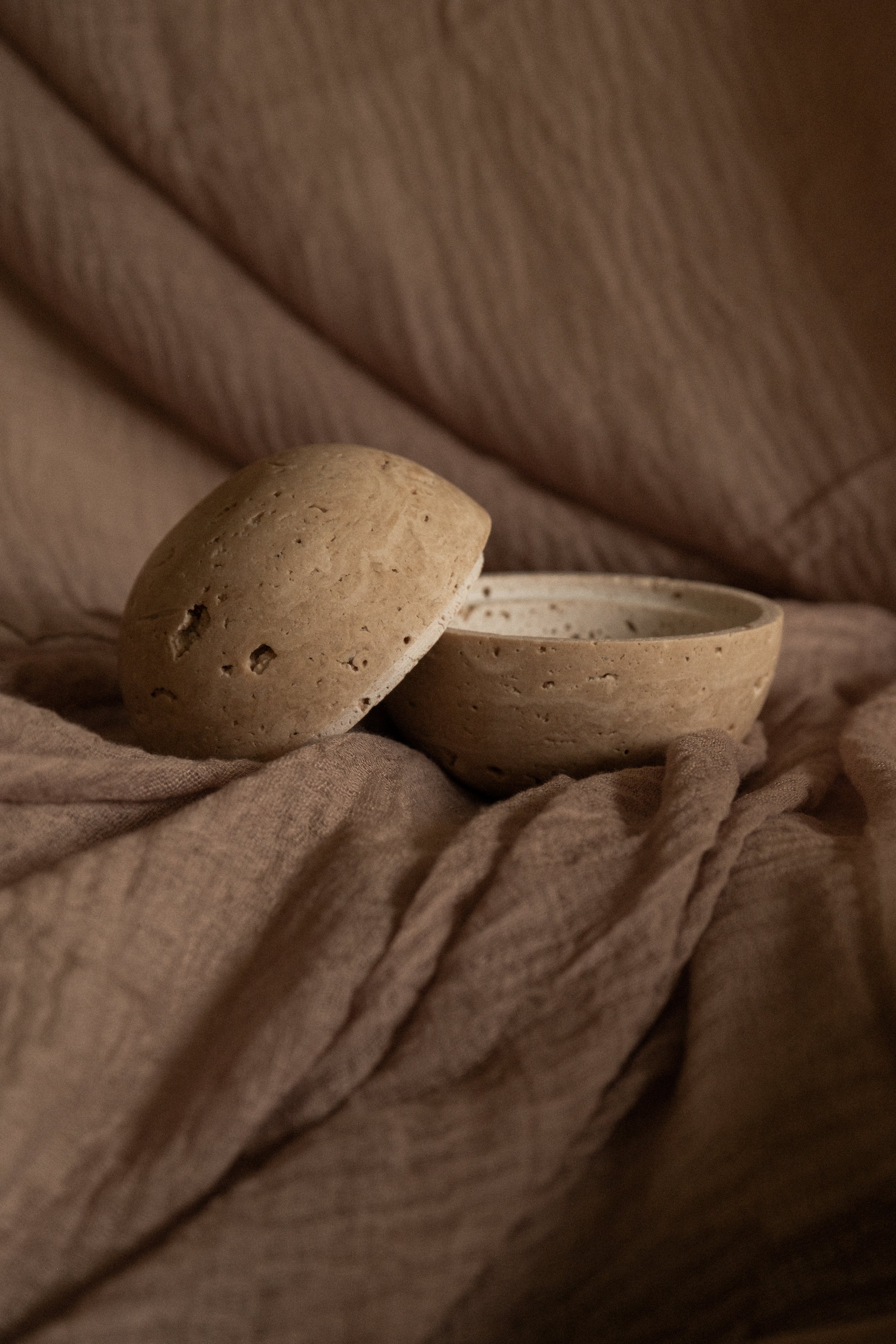 Bayit Judaica Travertine Salt Cellar - Thumbnail 2