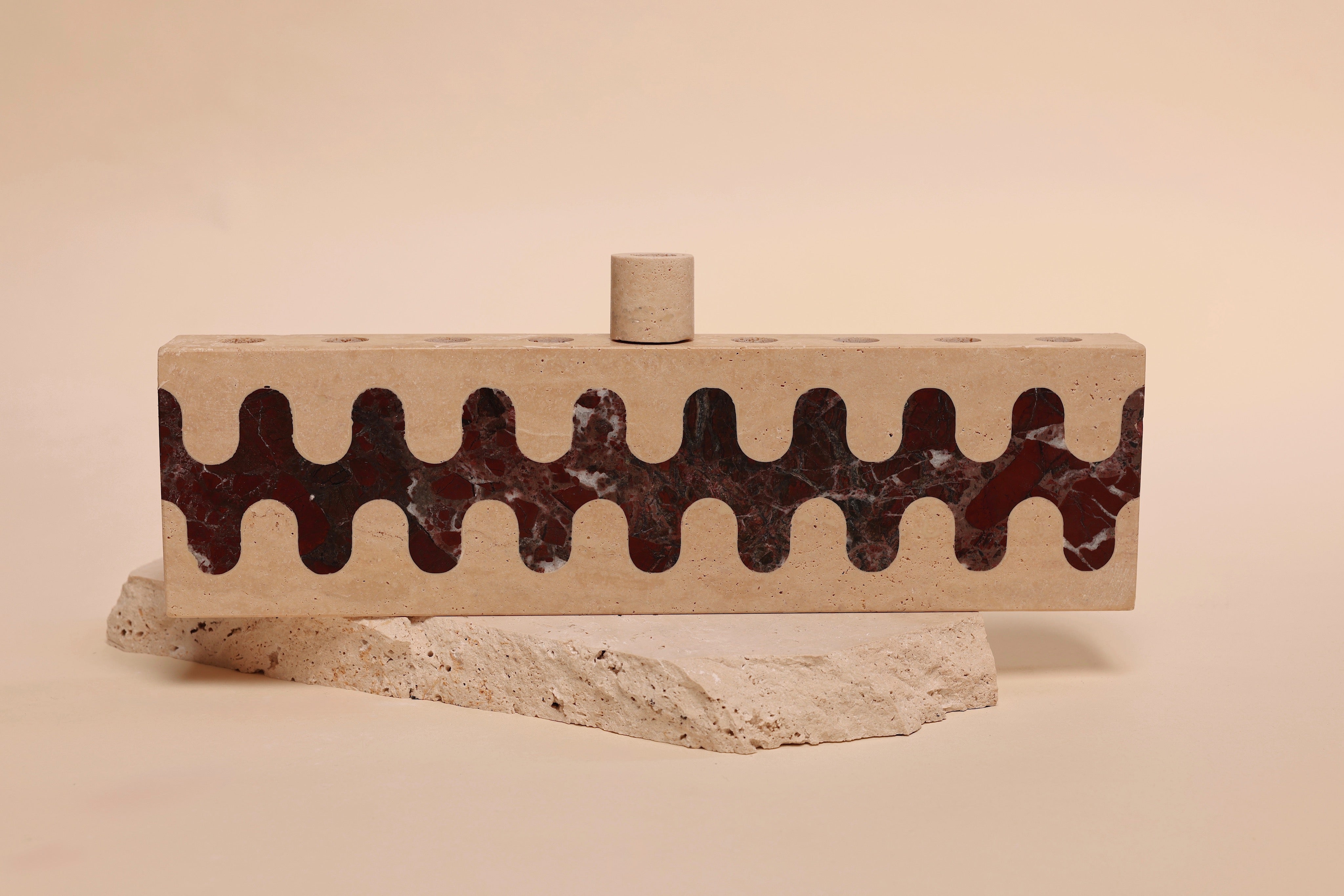 Rosso Wave Oil Menorah