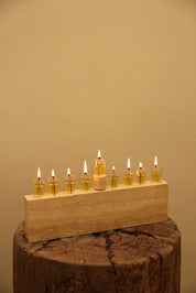 Travertine Oil Menorah