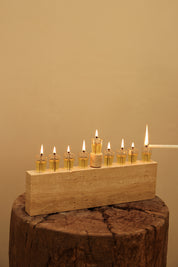Travertine Oil Menorah